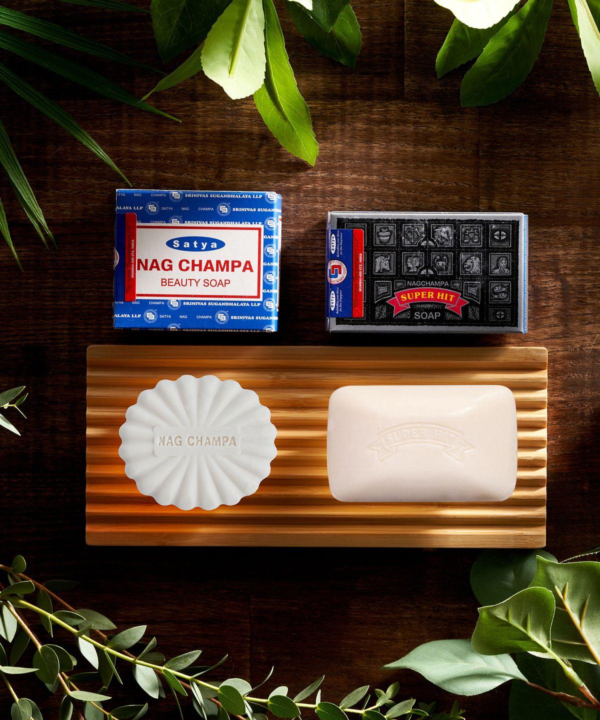 [4-Piece Set] Satya Soap Vegan Cleansing Beauty Bar Face Wash Nag Champa