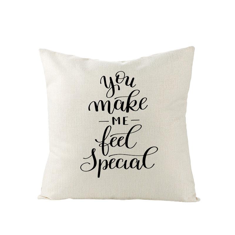 Polyester Pillowcase Valentine's Day Letter Print Sofa Pillowcase Home Ins Nordic Style