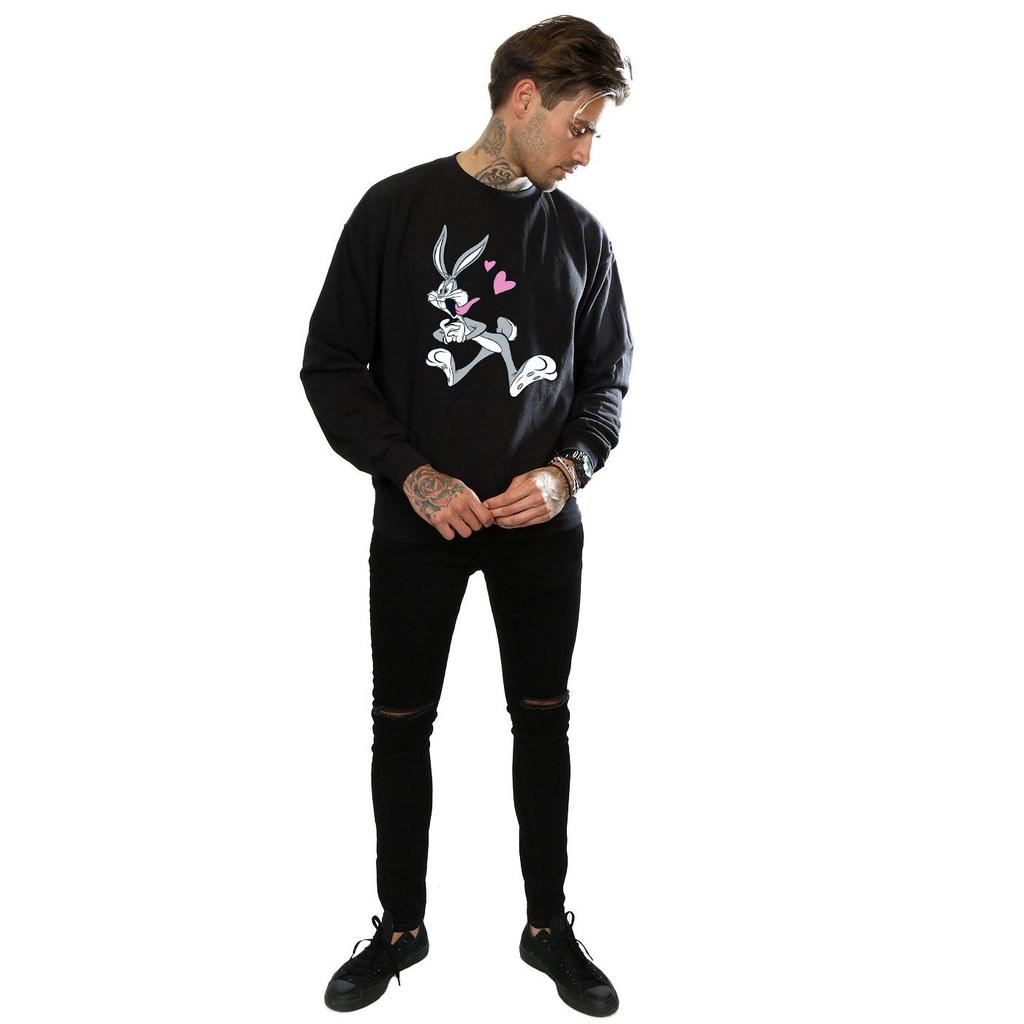 Looney Tunes Mens Bugs Bunny In Love Sweatshirt
