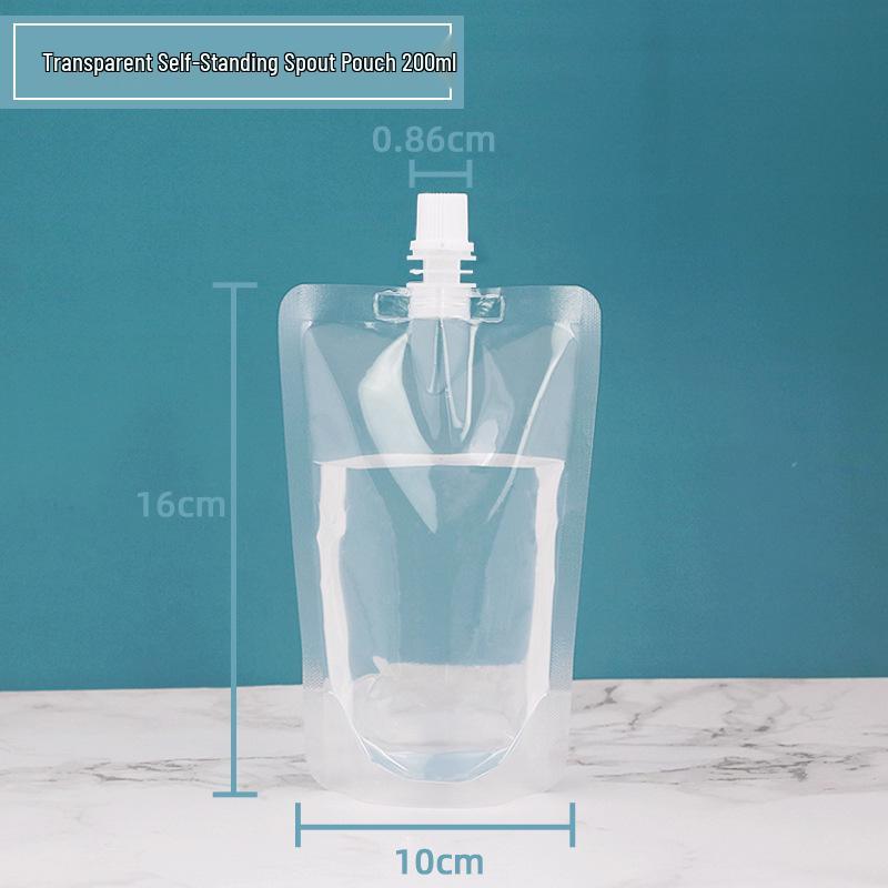 Transparent Pipspåse för Juice, Sojamjölk och Flytande Förpackning - Bärbar Vattenpåse för Takeaway