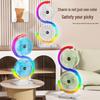 Portable Dual-Head Desktop Fan with Seven-Color LED, Strong Wind, USB Rechargeable for Outdoor and Dormitory Use