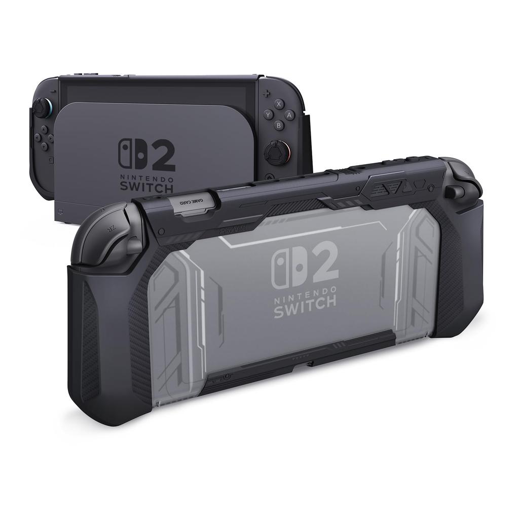 PlayVital METEOR TPU Soft Protective Case Cover for Nintendo Switch 2 Dock with Thumb and (2025), Compatible, Grips, Shockproof, Non-Slip,