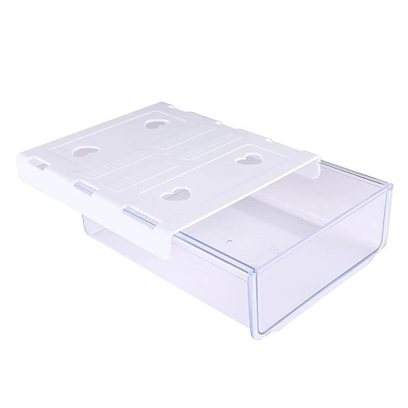 Невидимый подстольный ящик и прозрачное хранение - Легко выдвигающийся органайзер без сверления для офисного/учебного стола, для карандашей/инструментов/сертификатов белый