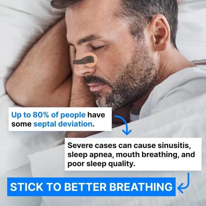 Anti Snoring Nose Vents Nasal Dilator for Better Sleep Snore Relief Breathe Easy Nasal Strips Sports Breathing Aid for Adults