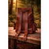 Bag Goat Leather Backpack Rucksack Laptop Vintage Brown Travel Men