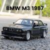 1:36 Scale BMW M3 1987 Alloy Diecast Cars Model Toy High Simulation Metal Body Doors Opened Pull Back Vehicles For Childrens Gi