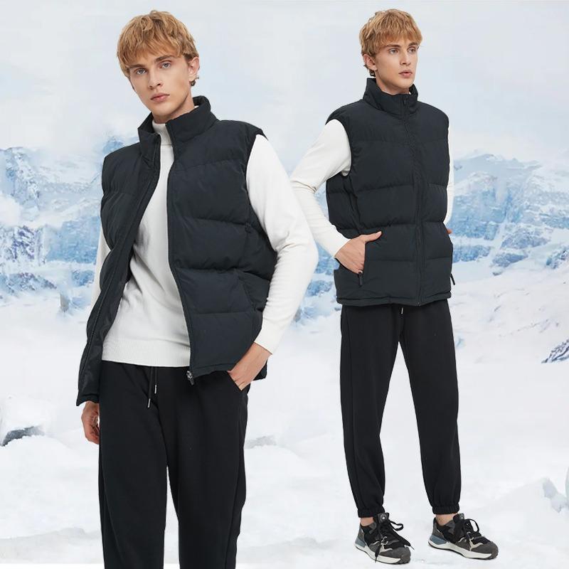Sports Cotton Clothes Keep Warm, Windproof and Cold, Fashionable Stand-up Collar Vest Jacket Vest Men's Cotton Clothes Vest