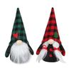 Christmas Gnome Male/Female Plaids Hat Doll Home Restaurant Bar Party