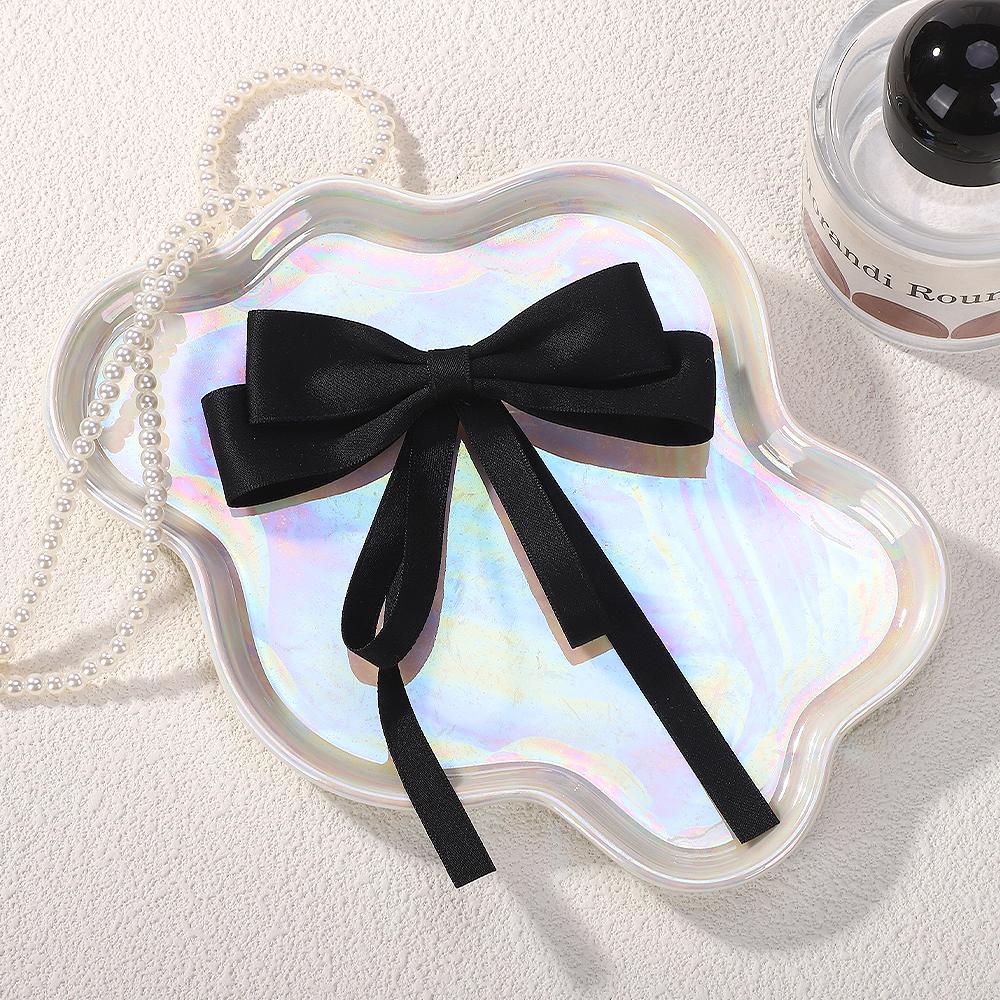 RAINBOW BOWS 1/2Pcs 4.3inch Double Layer Ribbon Bowknot Hair Clip Boutique Headwear Hairgripes Elegant Tassel Ponytail Hairclip