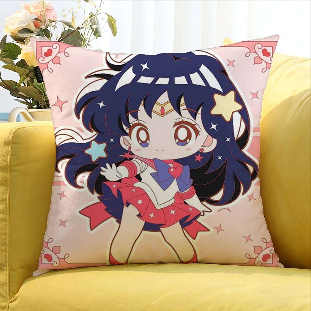 Cute girls SSailors MMoones World Various Sizes Square Pillow Case For Car Home Bedchamber Decor
