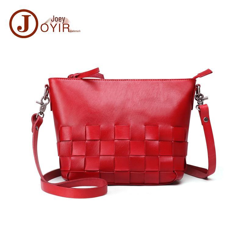 

Woven Retro Genuine Leather Women s Crossbody Shoulder Bag