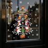 PVC Window Decorations for Christmas Reusable Clings, Double Sided Static Glass Stickers, Snowman Snowflake Elk Reindeer Stickers Santa Claus