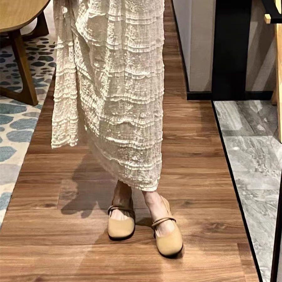 Gentle Low-heeled Mary Jane Shoes Flat-soled Single Shoes Women's Autumn New Round Shoes