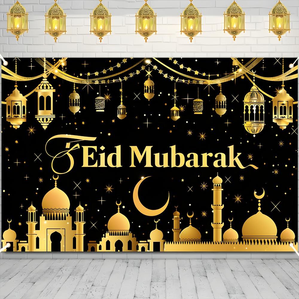 JIT Eid Mubarak Tapestry 2D Flat Print Festive Home Decor Living Room Wall Hanging Stylish Functional Warm Lively IslamicThemed 74x94cm(29x37in)