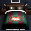 South Sydney Rabbitohs Design Set Biancheria da Letto 1 Copripiumino + 2 Federe Morbido Traspirante Biancheria da Letto per la Casa