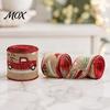 Burlap Christmas Ribbon 1 Roll for Gift Wrapping Tree Decor, Vintage Patterned Rustic Home Decor Imitation Linen Wired Fabric DIY Crafts And Wreaths,