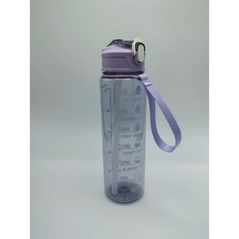 

2025 новый женский летний стакан для воды объемом 750 мл с трубочкой, спортивная чашка, высококачественный переносной чайник для офиса и улицы фиолетовый