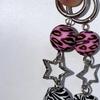 Biżuteria Y2K Kolczyki w Paski Zebra Pantera Dla Kobiet Seksowne Kawaii Estetyka Lat 90. Kolczyki wiszące Gwiazdki Akcesoria Goth Punk