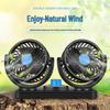 Portable Dual-Head USB Car Fan for Summer - Adjustable Mini Truck Fan