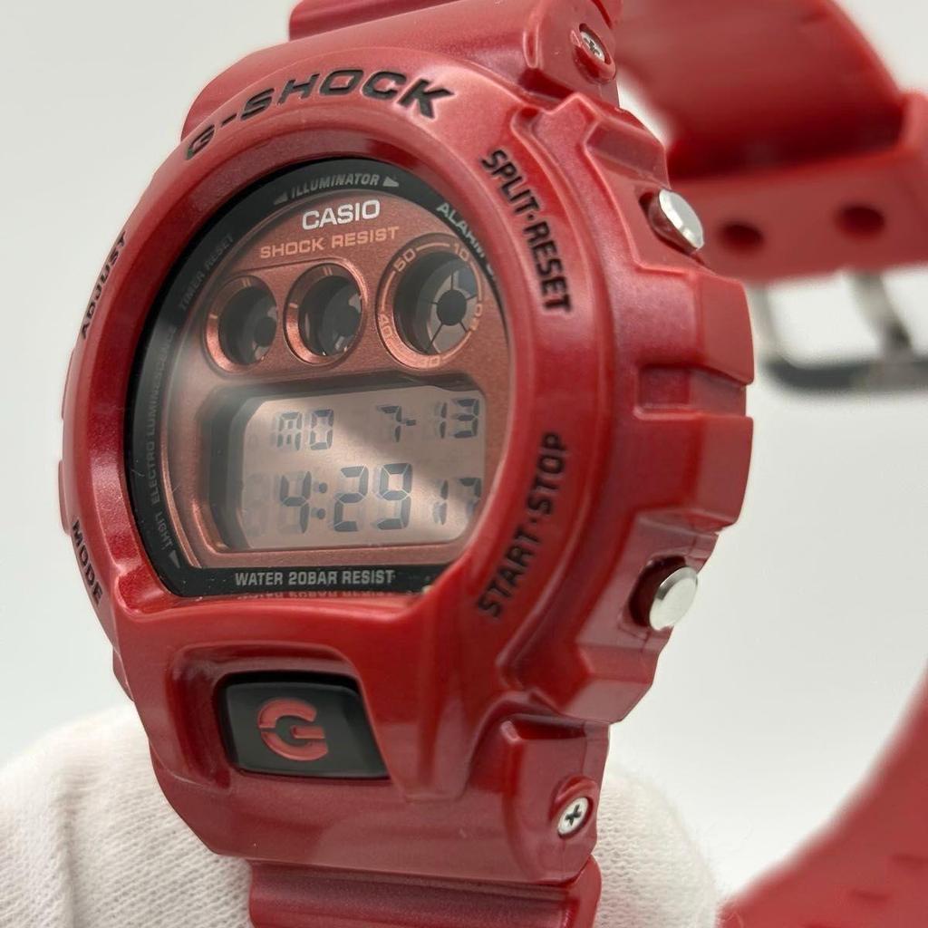 Used Good Condition G-SHOCK DW-6900MF-4 Red Rare Casio Crazy Metallic