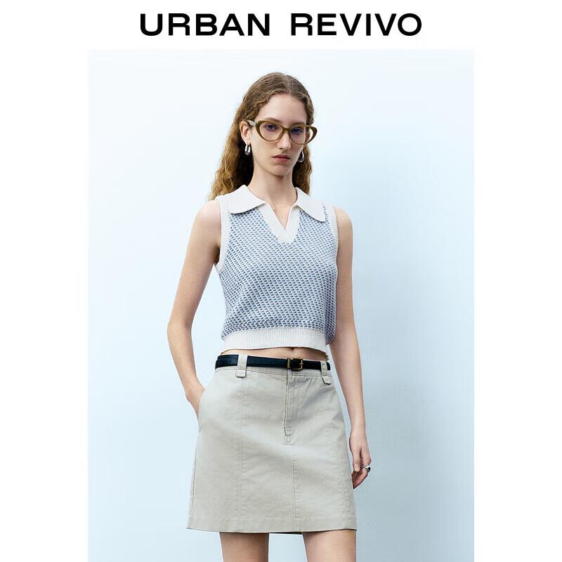 

Женский жилет поло UR с жаккардовым узором в стиле колор-блок XL