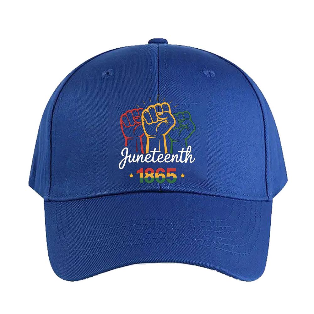 Juneteenth African American Unity Fist Summer Adult Peaked Hat Fashion Casual Adjustable Printed Baseball Caps Trucker Cap