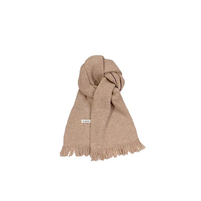 Scarf Women's New High End Warm and Thickened Soft Knitted Scarf Winter Ancora Red Student Versatile