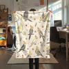 1PC Cute Parrot Print Flannel Blanket, High Quality All Seasons, Home Decor, Warmth and Comfort, Perfect for Christmas Gifts
