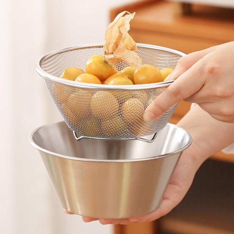 

Набор корзин для слива из нержавеющей стали 304, салатница, корзина для фруктов, японская весовая салатница, сковорода для взбивания яиц, корзина для мытья риса серебряный