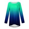 Women's Casual Fashion Floral Print Long Sleeve O-Neck Pullover Top Blouse