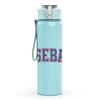 1PC Baseball Sport Text Logo Print 750ml Color Plastic Sports Water Bottle Leakproof Flip Straw Lid Suitable for Sports Office Home Use