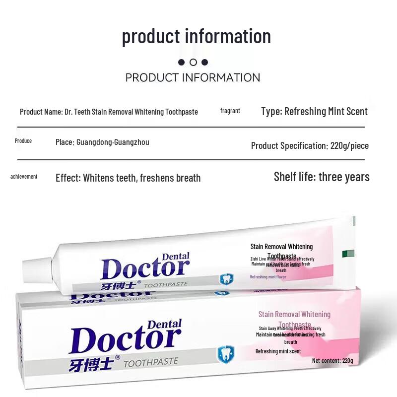 Dr. Dental Super Whitening & Stain Removal Toothpaste Set
