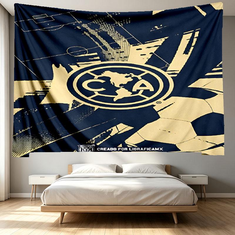 Club America Print Tapestry - Portable Wall Decor Cloth, for Home, Dorm, Travel, Bedroom, Living Room - Ideal Birthday Housewarming Gift