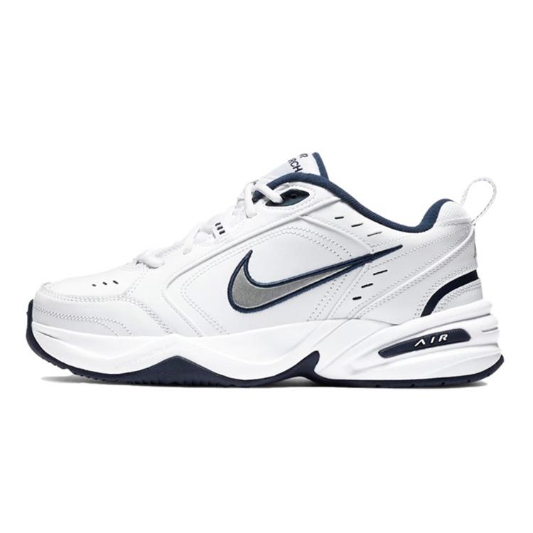 Nike Air Monarch 4 Cushioning Slip Resistant Abrasion Resistant Height Increasing Low Top Chunky Sneakers Unisex 415445-102(Team76-)