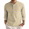 Men's Loose Casual Button Down Collar Long Sleeve Top