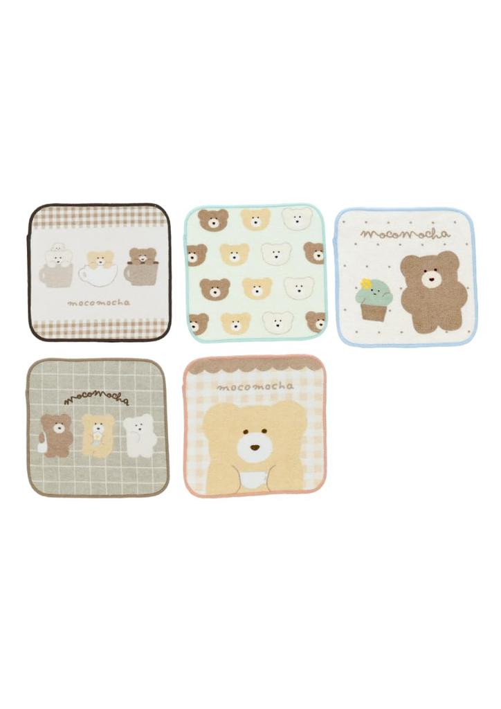 Marushin Mini Fluffy and Relaxed Character Perfect for and Elementary Perfect for Girls Towels, 5-Piece Set, Style, Design, Preschool, Kindergarten,