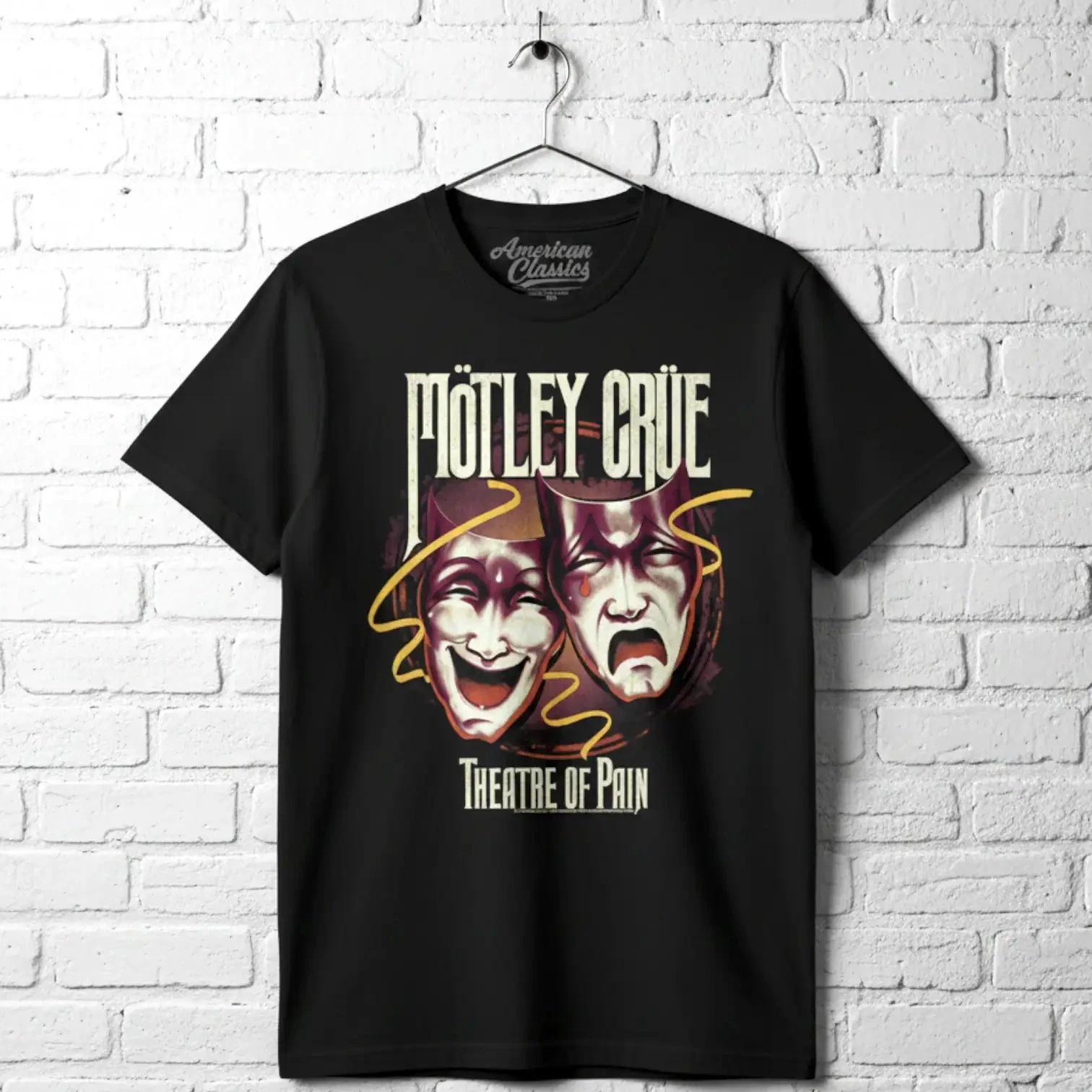 Motley Crue Theatre of Pain Album Cover Mens T Shirt Heavy Metal Rock Band Merch M