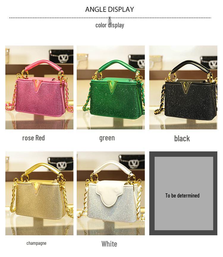 Guifei 2024 Retro Diamond-Inlaid Women's Shoulder & Crossbody Bag