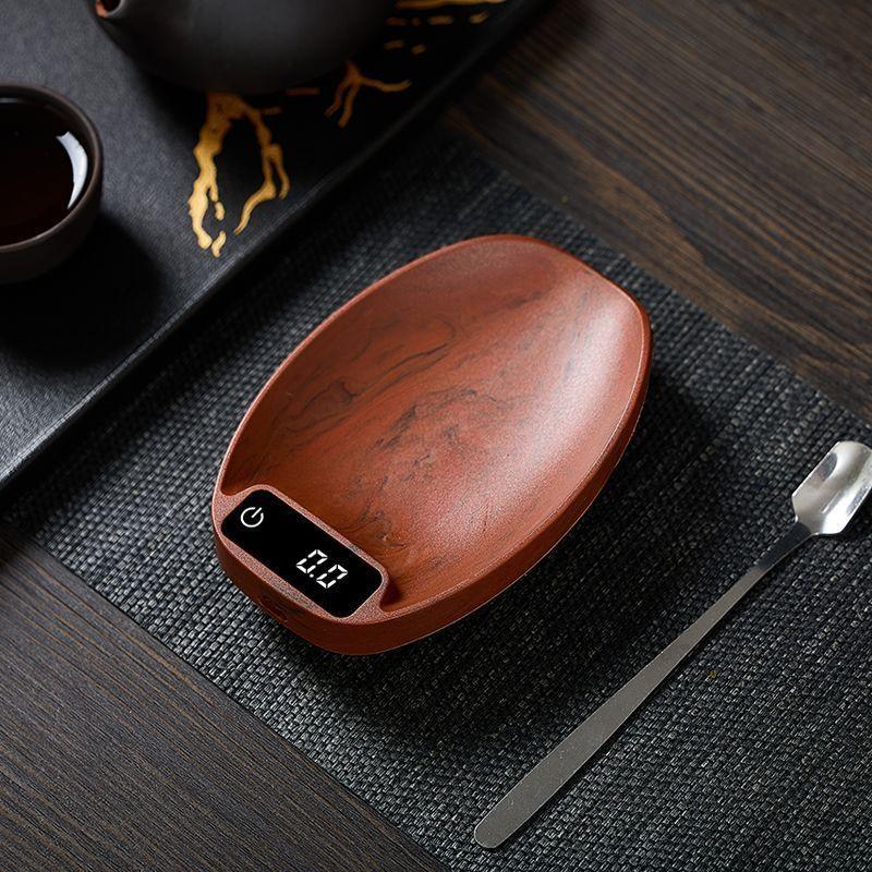 Portable Bean Plate Wooden Digital Bean Scale Barista Tool Precise Coffee Electronic Scale Professional Coffee Scale