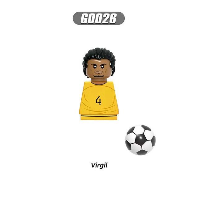 NEW World Famous Football Players Figurine Messi Ronaldo Neymar Lewandowski Mini Action Building Block Model Toy Kids Gifts