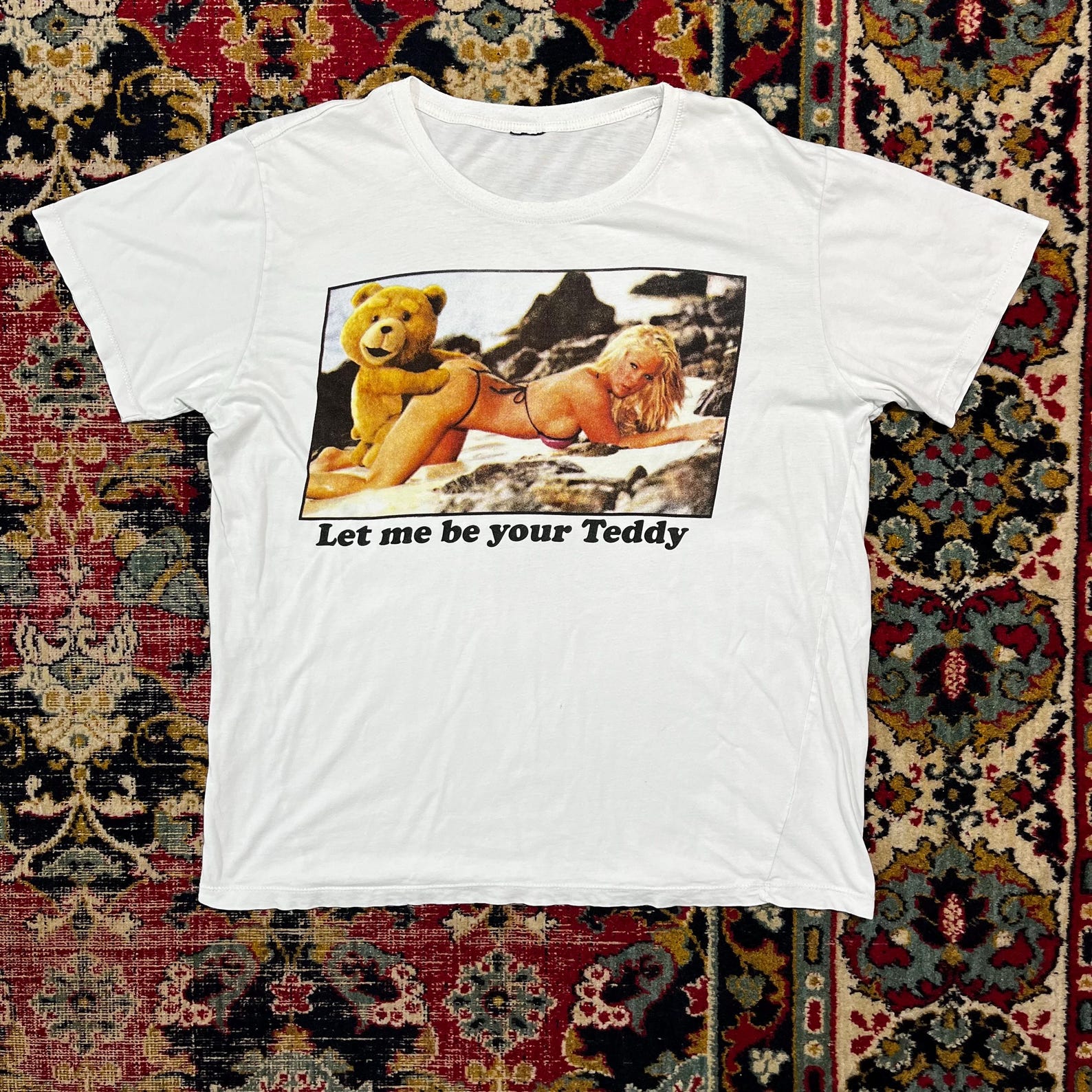 Vintage Let Me Be Your Teddy T-Shirt 90s Parody Graphic Tee Rare Size L 2XL