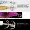 99mm Floating Luminous Squid Jig Topwater Artificial Lure for Saltwater Squid Fishing Glow Night Bait with Feathered Hooks