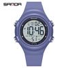 Sanda SD6372 New Electronic Watch Stylish Waterproof Colorful Lights Student Watch Popular Sports Watch