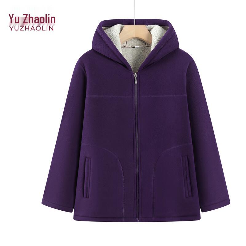 

YUZHAOLIN Women s Mid-Aged & Elderly Fleece Lined Hooded Jacket 3XL
