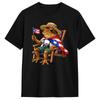 Unisex Frosch Coqui sitzend Puerto Rico Flagge Kamera Taino Boricua T-Shirts Baumwoll-T-Shirts Strand Vintage T-Shirt Rundhals Mode T-Shirt