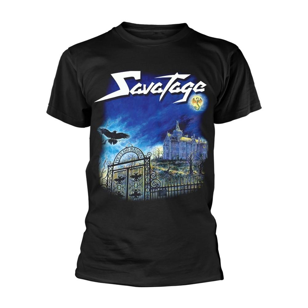 SAVATAGE - POETS & MADMEN Черная футболка, Принт на груди и спине Маленький S