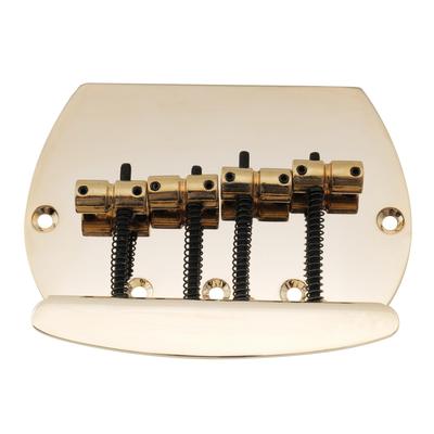 Musiclily Pro 19mm 4-String Bass Bridge for Music Man, Gold