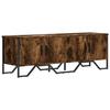 VidaXL Meuble TV chêne fumé 122x34x41 cm bois d'ingénierie, support TV, buffet TV, meuble multimédia, banc TV, meuble hifi, 848586