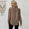 YYFS Women's Fashion Casual Leopard Print Long Sleeve Blouses & Shirts