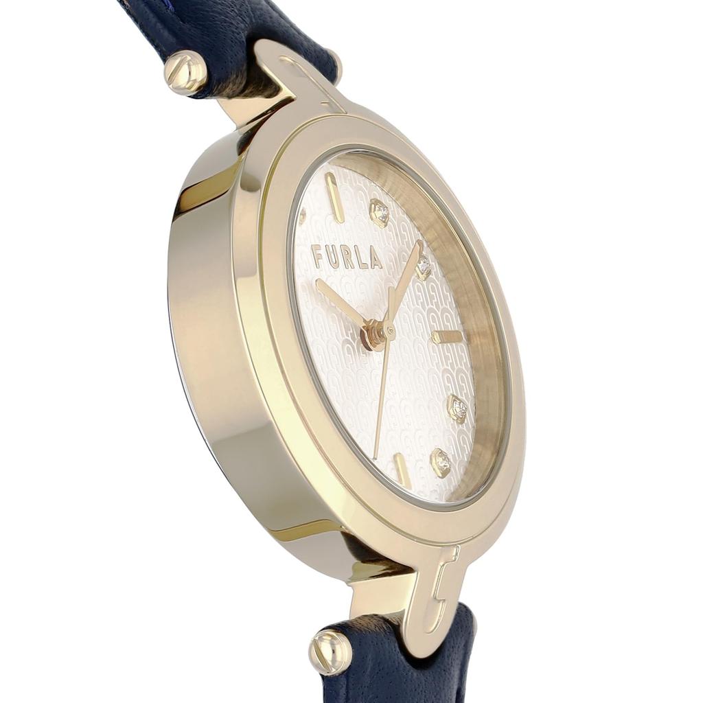 Watch Silver Dial Stainless Steel Leather Quartz 32MM Watch WW00041004L2 Navy [Furla] ARCH-BAR Women's [Item]